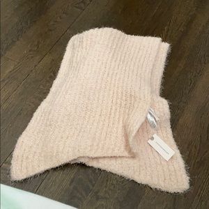 Anthropologie fuzzy pink scarf